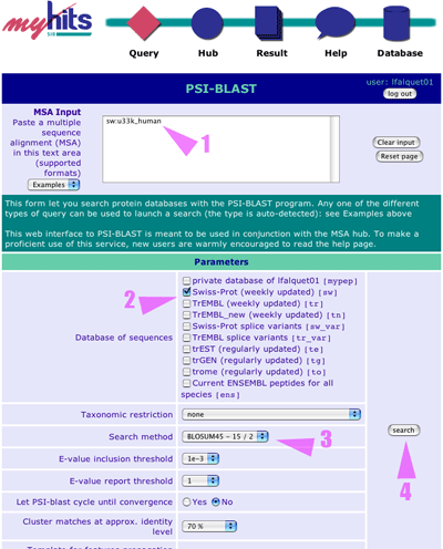 psiblast page